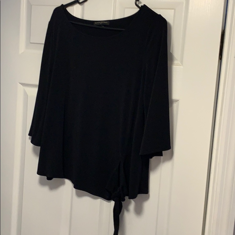Banana Republic black top, 3/4 sleeves, size M